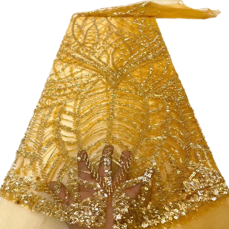 

Африканская Кружевная Ткань 5 ярдов 2022 Высококачественная вышивка Французский Тюль нигерийские кружевные ткани для свадебной вечеринки