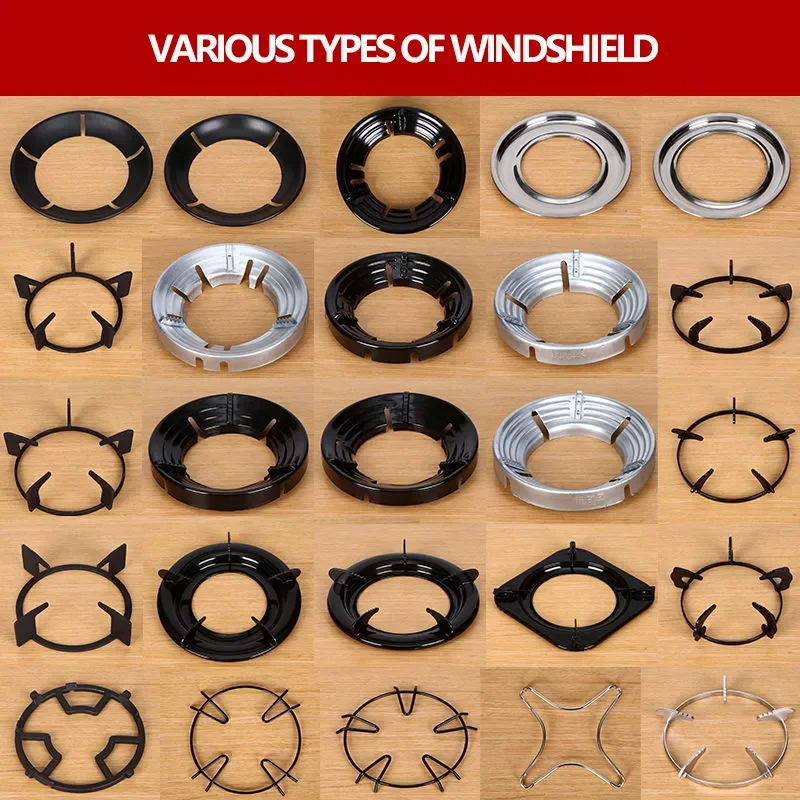 

NEW2022 Wind Shield Bracket Gas Stove Energy Saving Cover Disk Fire Reflection Windproof Bracket Accessories For LPG Cooker Kitc