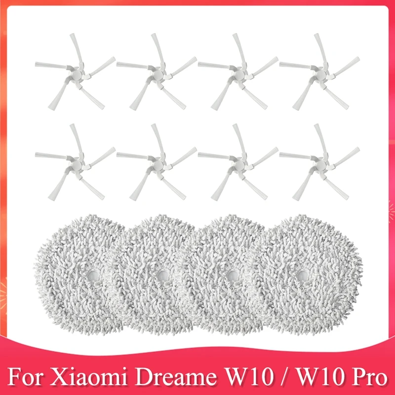

SANQ Replacement Accessories For Xiaomi Dreame W10 / W10 Pro Robot Vacuum Cleaner Side Brush Mop Cloth Spare Parts