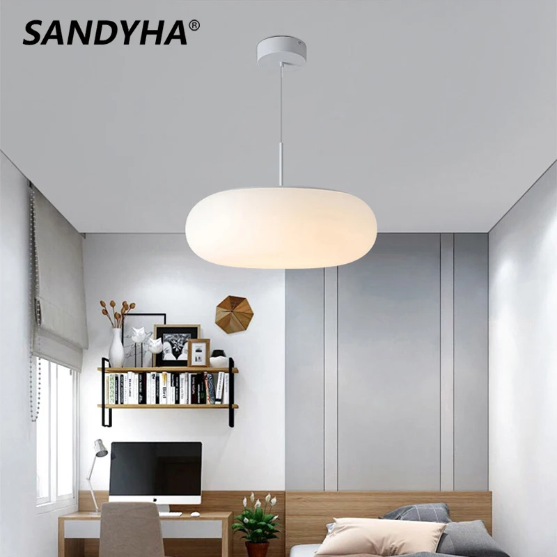 2023 New Modern Simple Pendant Lights Cream Style Chandeliers Warm Romantic Led Lamp for Living Dining Room Bedroom Home Decor