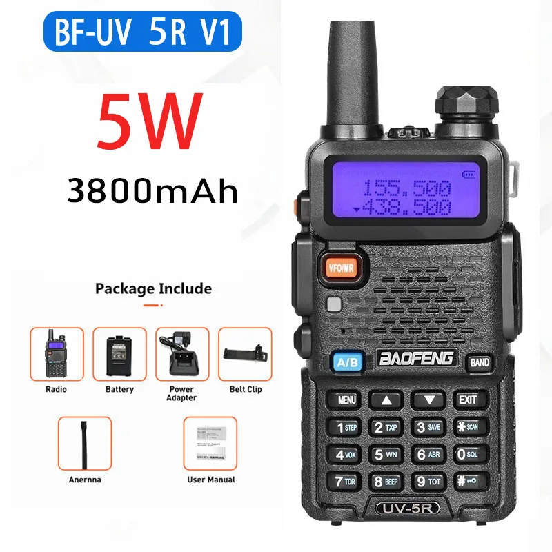 

Powerful 5W/10W Professional UV-5R Walkie Talkie Long Range 10/50Km Walkie-talkie Uv 5r Two Way CB Ham Radio Transceiver