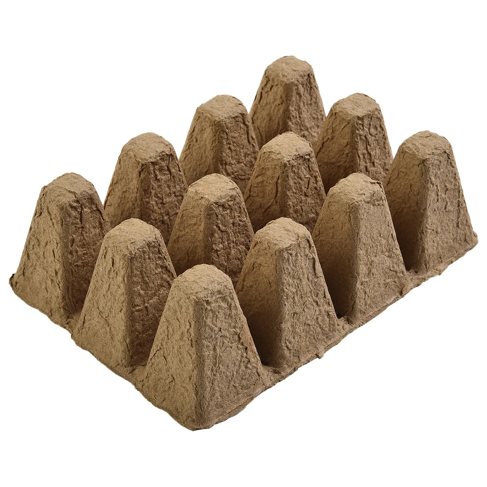 

10Pcs 12 Hole Biodegradable Paper Tray Paper Pots Plant Seedling Nursery Pots Tray Starting Garden Nursery Pots Gardening Tools