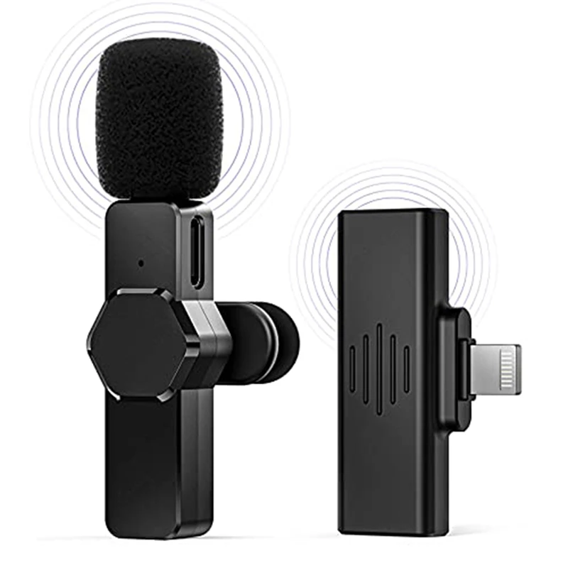 

Wireless Lavalier Microphone For Iphone Ipad,Plug-Play Wireless Mic For Recording,Live Stream, Noise Reduction Auto-Sync