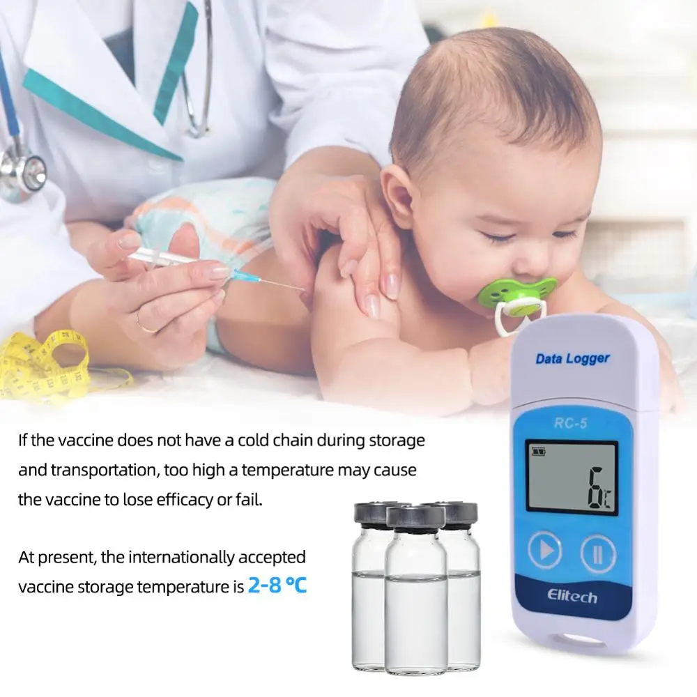 

ELitech RC-5 High-Precision Digital USB Temperature Data Logger for Warehouse Storage Refrigerated Transport Laboratory