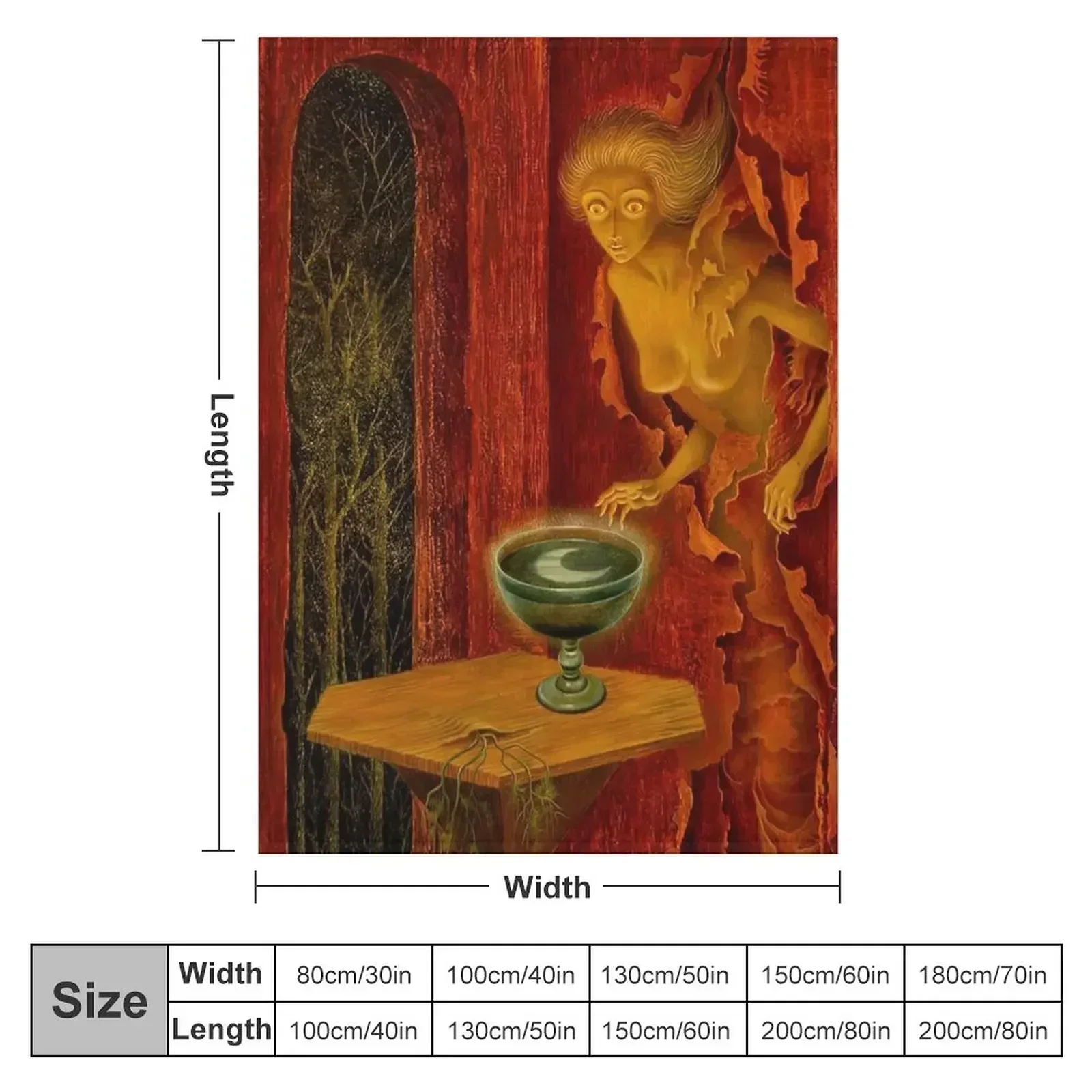 Одеяло Being Born Again от Remedios Varo декоративное одеяло для диванов рождественские