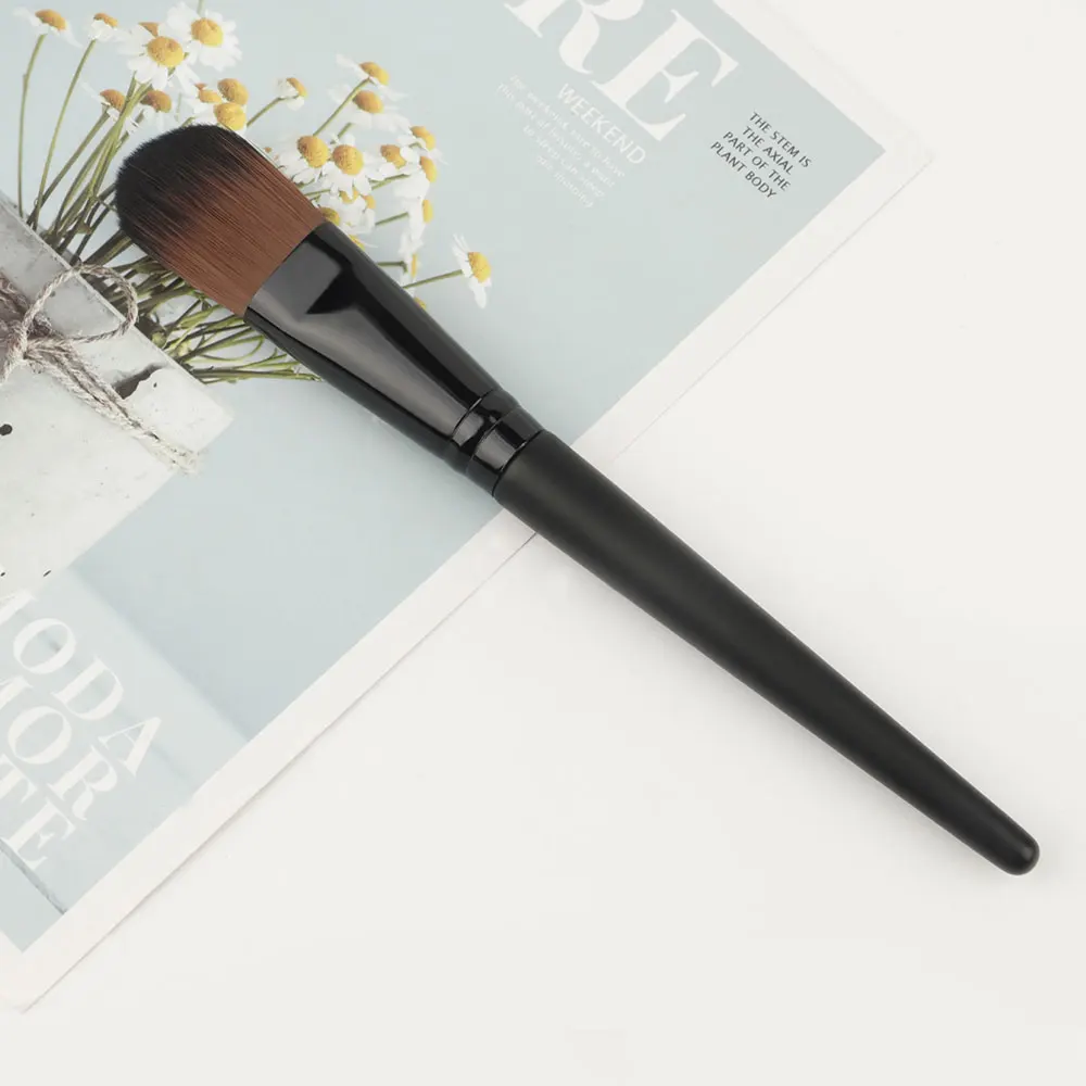 1 шт. кисть для тонального крема макияжа мягкая контурная премиум-класса