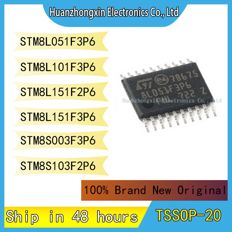 

STM8L051F3P6 STM8L101F3P6 STM8L151F2P6 STM8L151F3P6 STM8S003F3P6 STM8S103F2P6 MCU TSSOP20 Integrated Circuit Chip