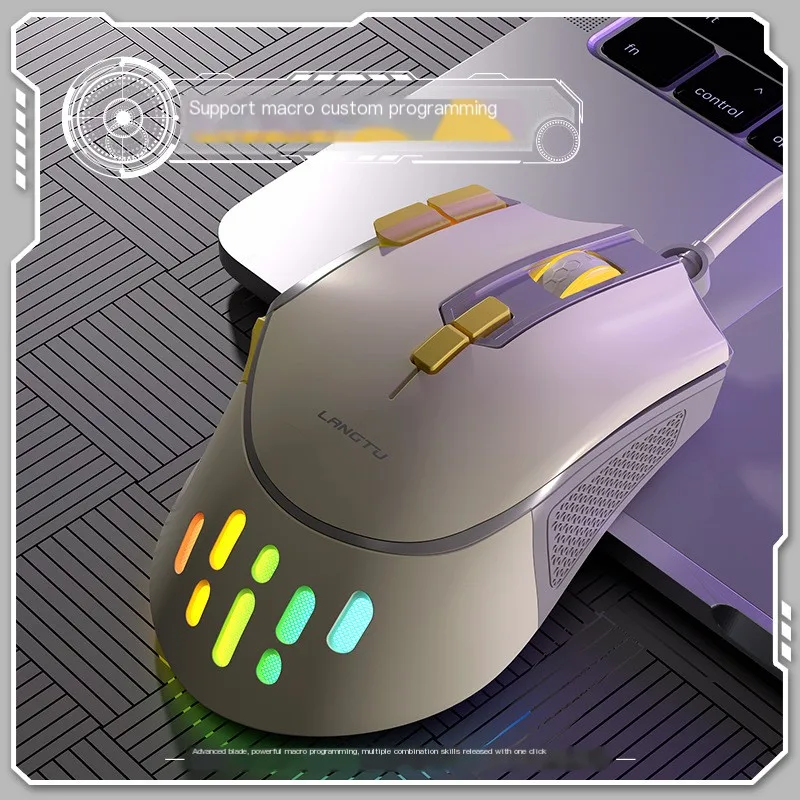 

Мышь Компьютерная G3 Проводная с RGB-подсветкой, 12800 DPI, 9D