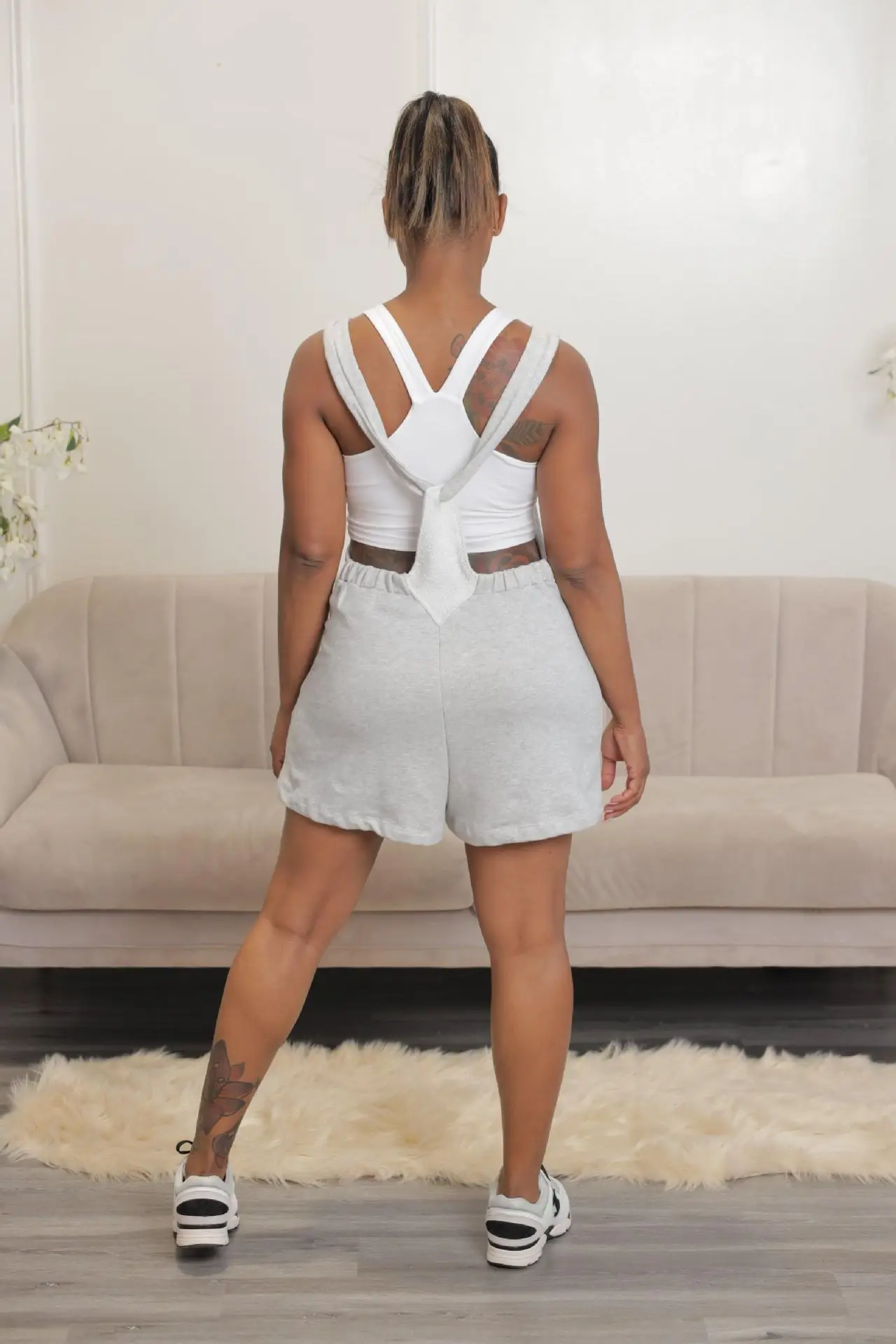 Casual Female Overalls Solid Splicing Pocket Loose High Waist Romper Jumpsuits Summer Streewear Korean Style Suspenders Shorts