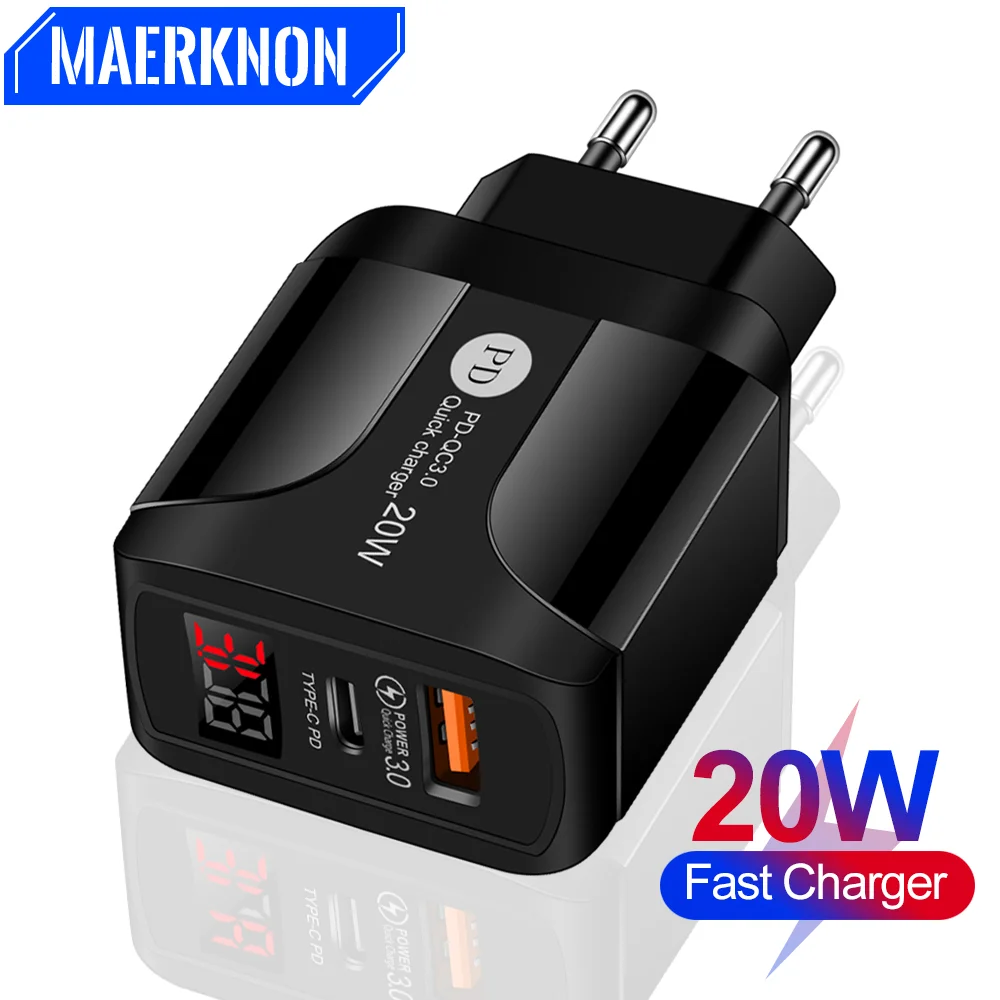 Зарядное устройство USB Type-C для iPhone12/11/Samsung/Huawei/Xiaomi/Huawei, 20 Вт