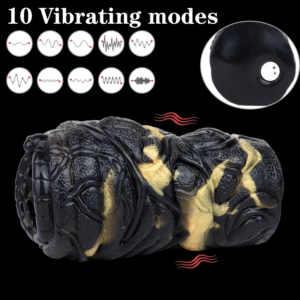 Мужской мастурбатор GEEBA Fantasy с вибрацией силиконовая вибрационная чашка для