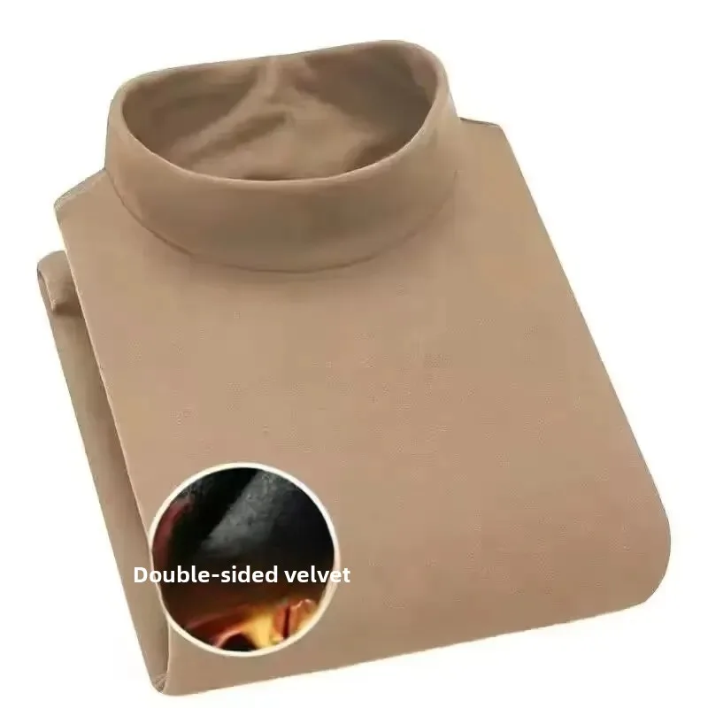 Утепленная флисовая теплая мужская футболка двусторонний однотонный базовый