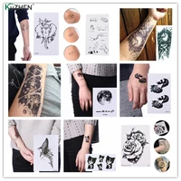 1pc waterproof cartoon fox cat owl wolf temporary tattoos on the body for women man lion horse flower fake tatoo sticker
