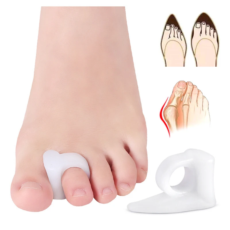 

Big Toe Separator Promote Blood Circulation Bone Corrector Straightener Silicone Gel Foot Fingers Pedicure Protect Adjuster