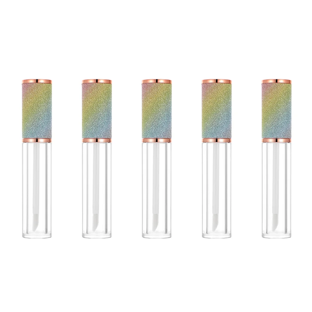 5 шт. тюбик для блеска губной помады бутылки глазури блеск губ кожаные цветные