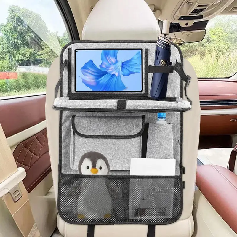 Organizer na tylne siedzenie dla dzieci Schowek oparcie fotela samochodowego Akcesoria podróżne z uchwytem tablet Wiele kieszeni Wodoodporny