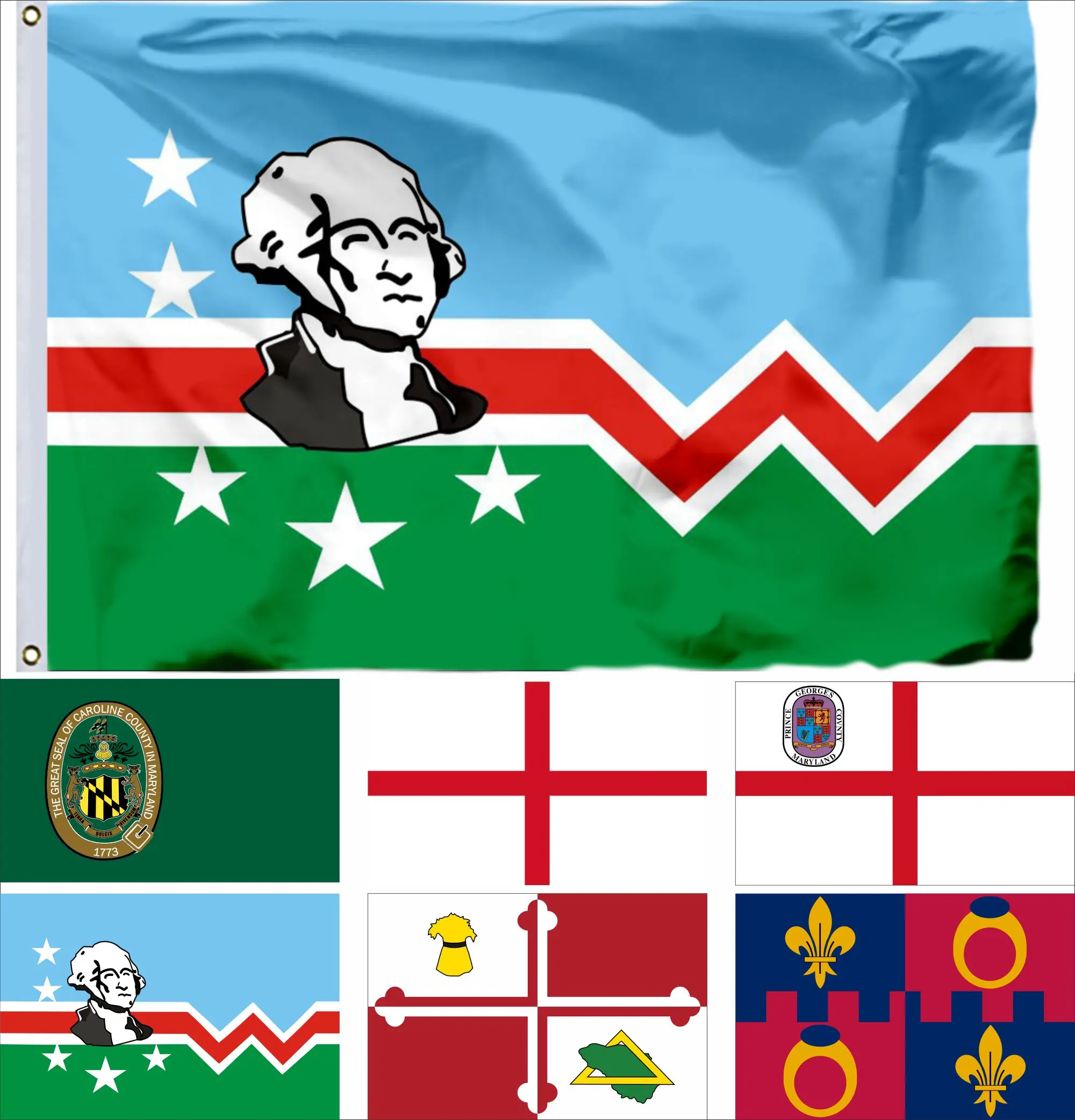 

USA Washington County Maryland Flag 90x150cm Montgomery 3x5ft US Guanica American United States Flags Prince George's Banners