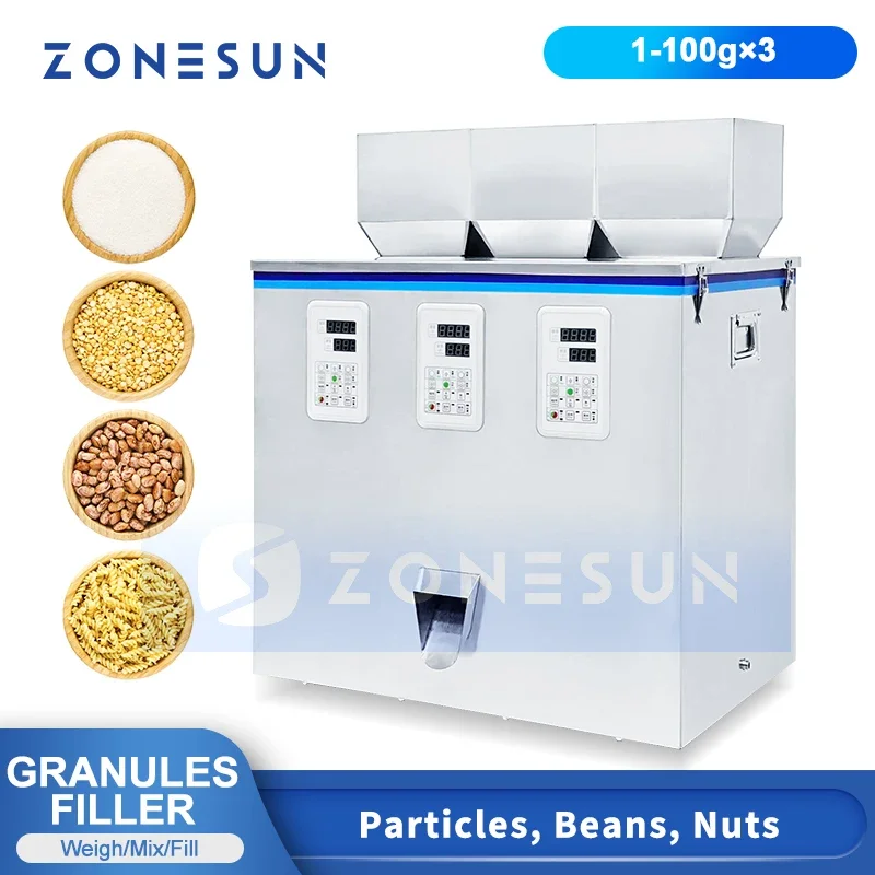 ZONESUN машина для наполнения частиц с цифровым управлением оборудование упаковки