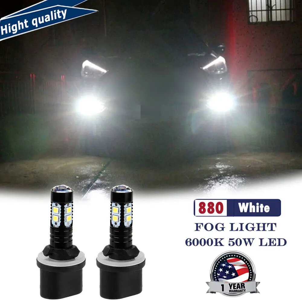 

2x880 100 Вт 10SMD светодиодные противотуманные светильник ры белого цвета 1993 лм для Pontiac Firebird 2002-