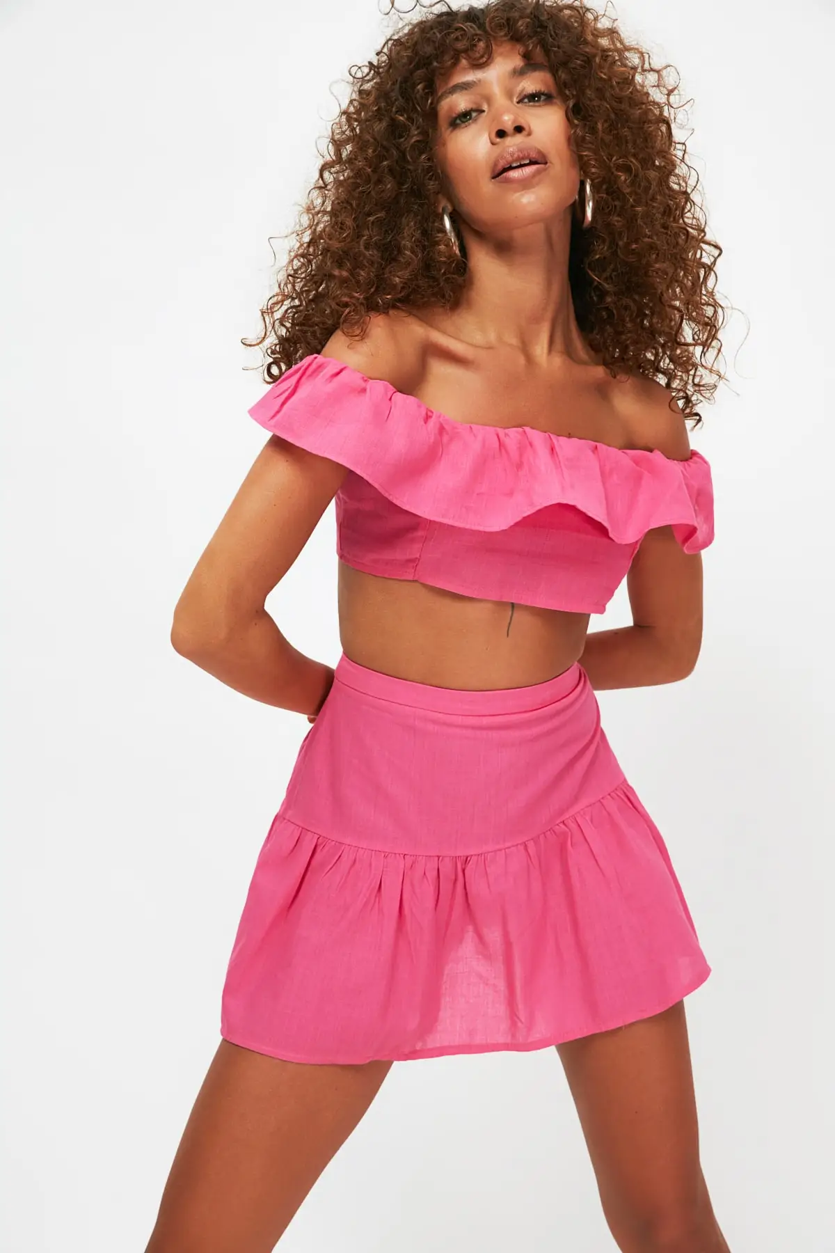 

Ruffle Detail Bottom-Top Suit TBESS21AU0293