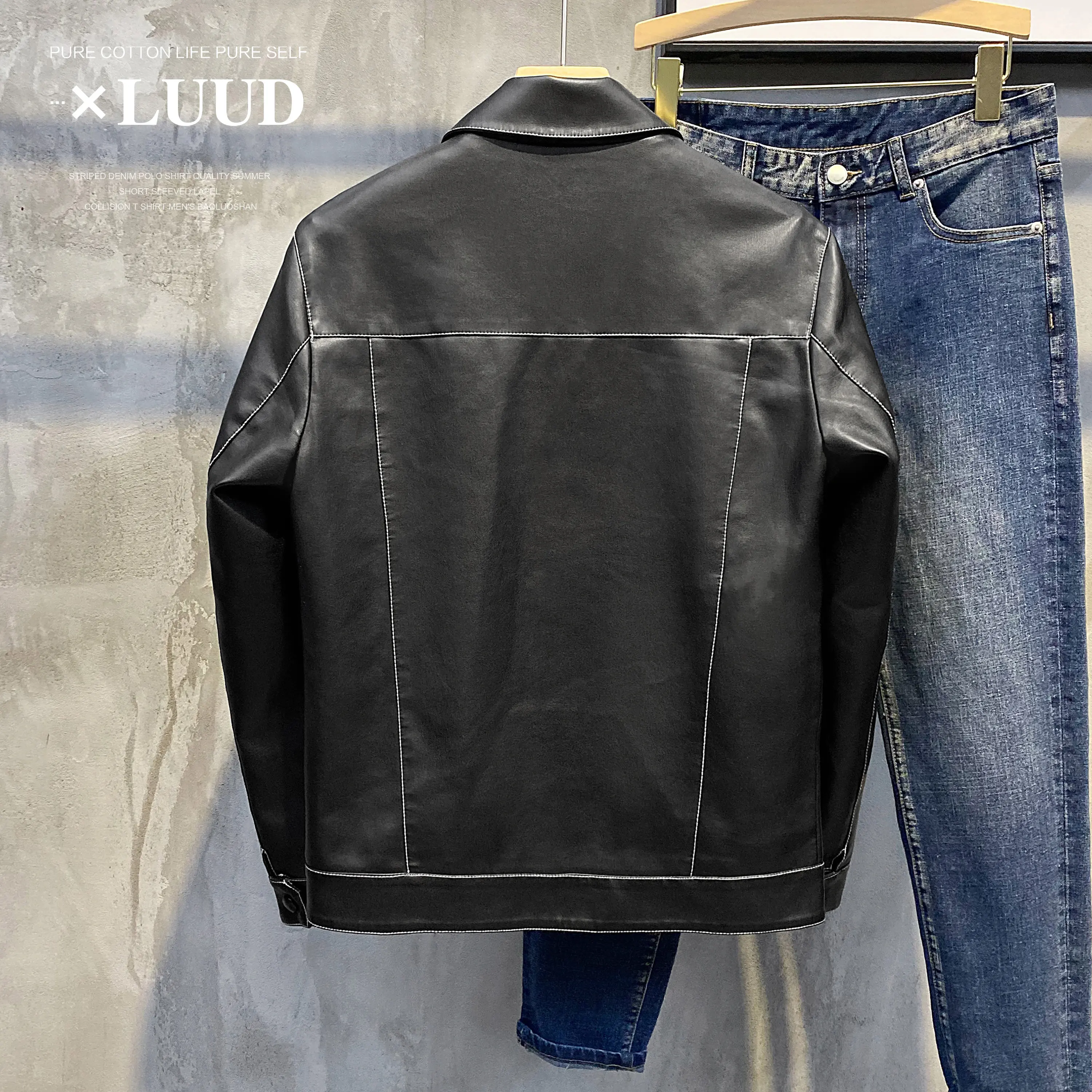 Luud 2023 красивая и стильная куртка мужская верхняя одежда корейская мотоциклетная