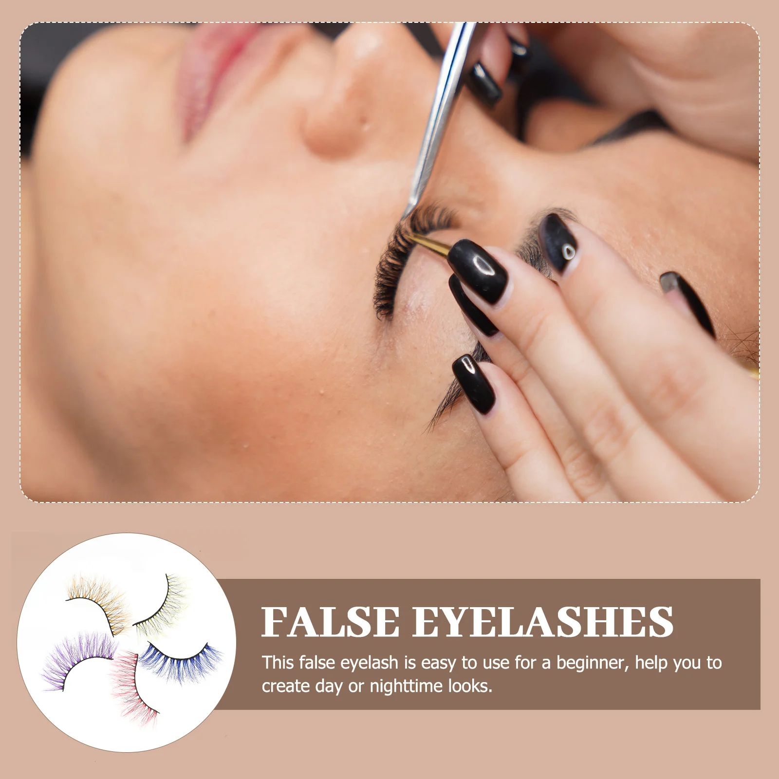 5-шт. Носилки для наращивания ресниц. Дизайнерские накладные ресницы с клеем в