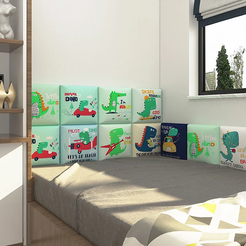 Наклейки на стену с изображением динозавра самоклеящаяся доска изголовьем из