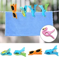 cute windproof clothespin large sheet clothes clips plastic clothes hanger retaining clip beach towel pegs creative clamp