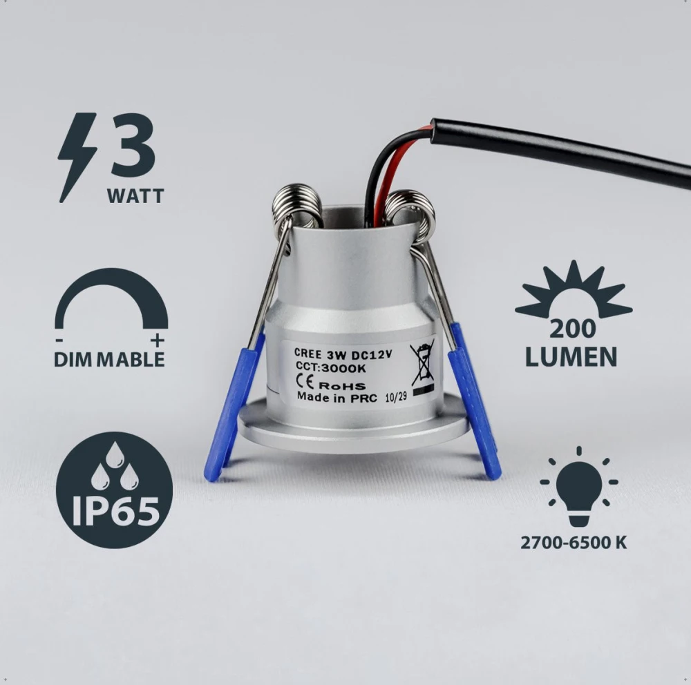 

Tuya Mini Downlight LED 12V 3W Recessed Small Spot Light Ceiling Kitchen Room Stair Indoor Led Spotlight With Transformer AC230V