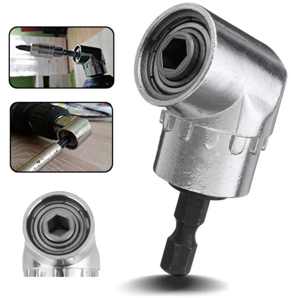 

90 Degree Right Angle Drill Screwdriver Adapter Flexible Hand Tools Bit Bit Magnetic Extension Drill Shaft Woodworking Sock Y0B4