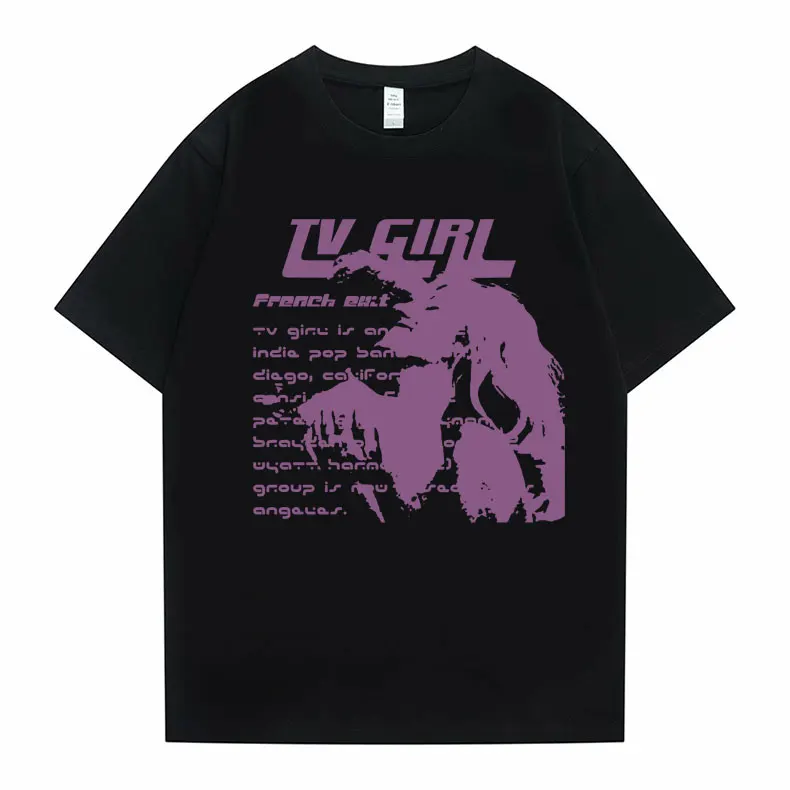 

Limited Tv Girl Tee Shirt French Exit Album T-shirt Music Band Tshirt Art Music Merch for Gift Tees Men Harajuku Short Sleeve