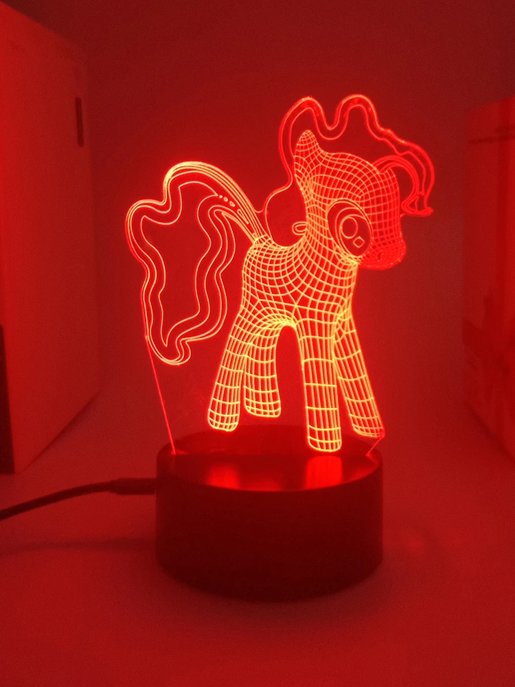 

Animal unicorn для дома украшения ночник аниме фигурки декор комнаты светодиодная лампа манга светильник ночные этюды акриловые на батарейках пр...