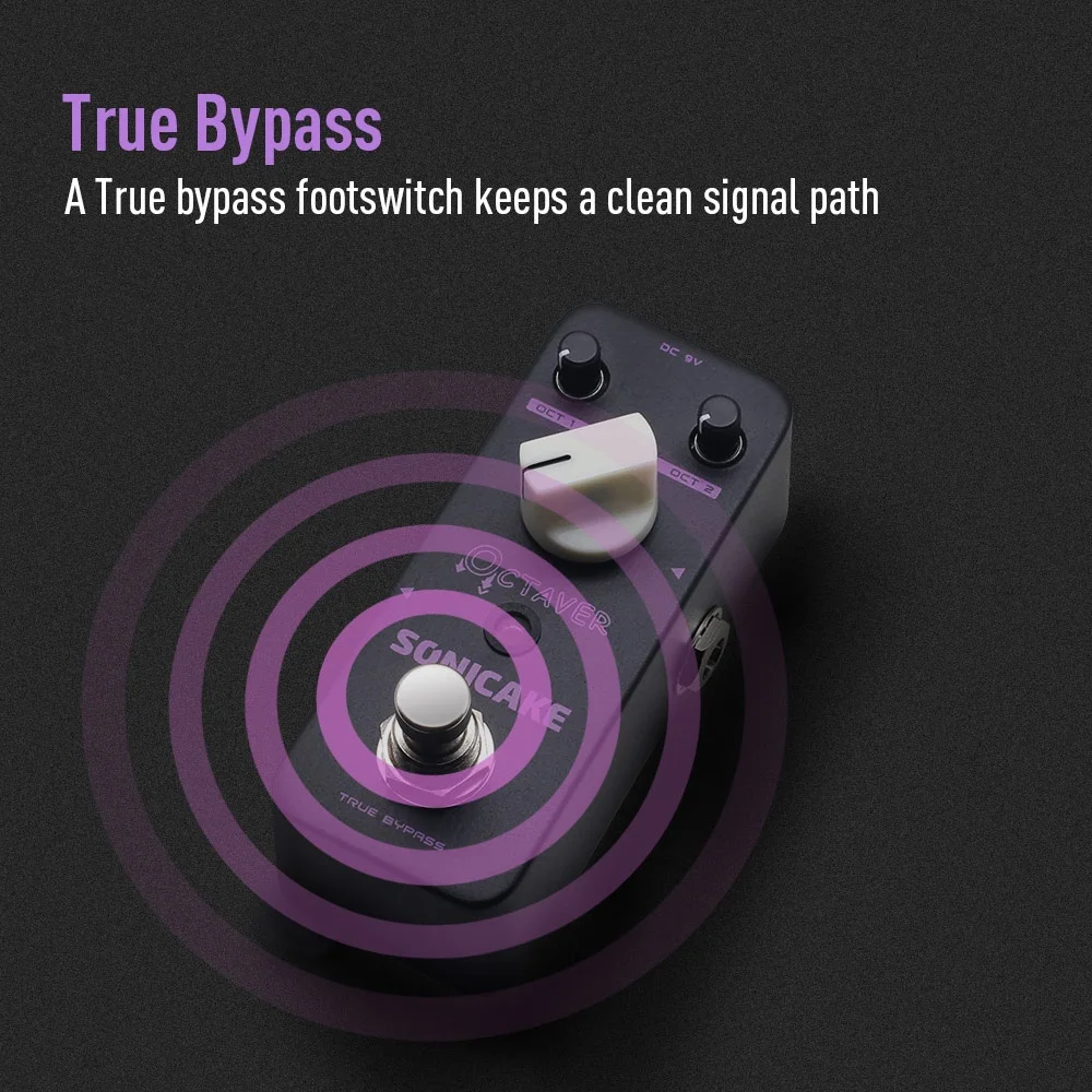 SONICAKE Octaver Аналоговая классическая восьтавная гитарная педаль бас-эффектов QSS-19
