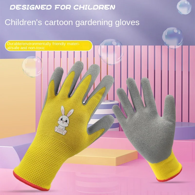 

Детские Мультяшные садовые перчатки, износостойкие защитные перчатки