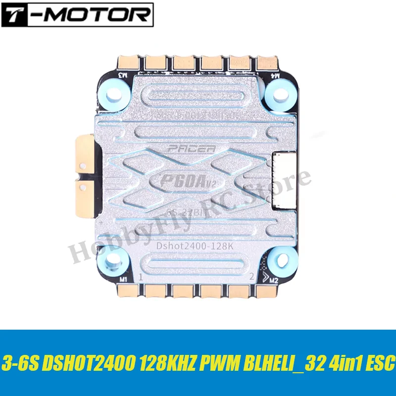 T-MOTOR P60A V2 4IN1 ESC 3-6S BLHELI_32 DSHOT2400 128KHZ PWM 30 5x30 5/M3 для 5-7 &quotFPV Freestyle Racing Cinematic Long Range