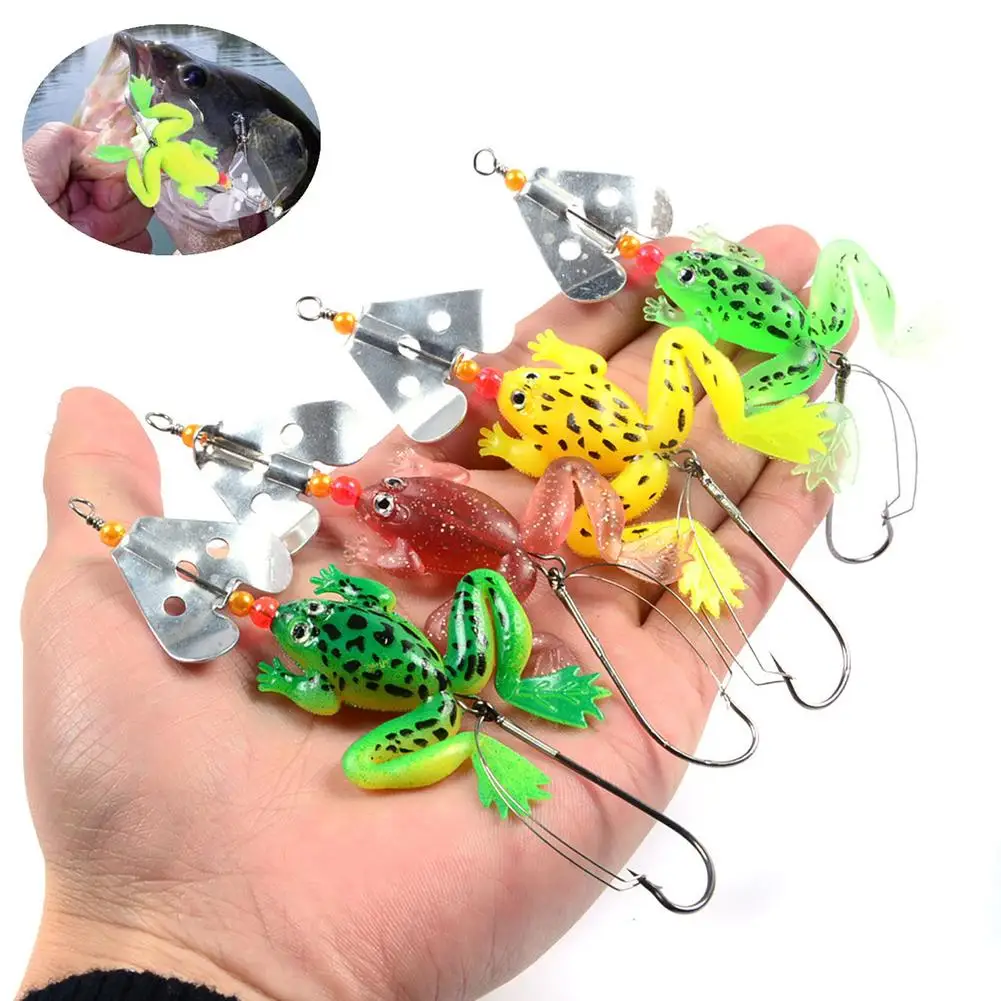 

1Pcs Wobbler Soft Lures 9cm 6g 3D Eyes Artificial Silicone Frog Bait with Hook For Perch Bass Pike Fishing Tackle