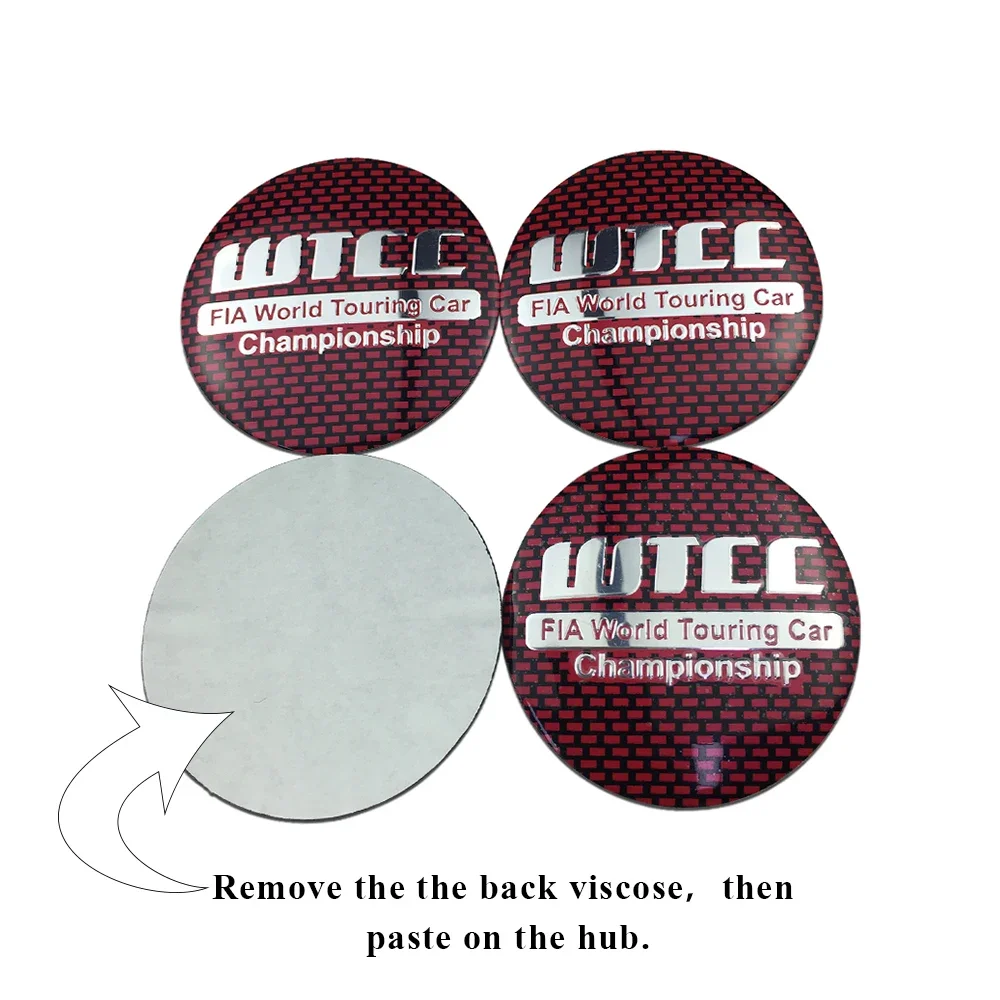 4 шт. 56 мм WTCC логотип центральные колпаки для ступиц колес автомобиля алюминиевая