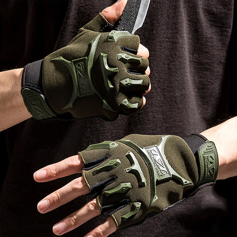

Перчатки мужские тактические, спортивные камуфляжные полуперчатки с закрытыми пальцами, в стиле милитари, для пейнтбола, стрельбы, восхожд...