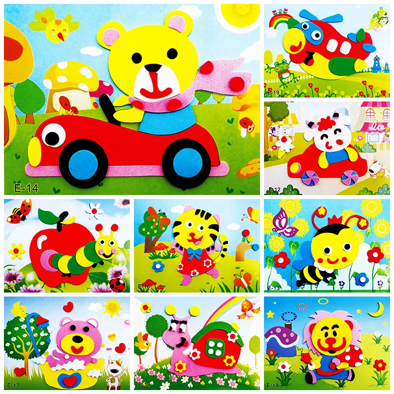 

10-20pcs Set 3d Kids Eva Foam Stickers Multi Pattern Style Kids Educational Diy Toys Creative Kids Crafts Art Making Gifts
