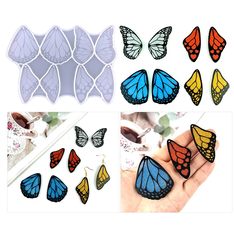 

Butterfly Wings Earrings Mold DIY Crystal Butterfly Wing Earrings Silicone Mold Epoxy Jewelry Necklace Pendant DIY Craft Casting