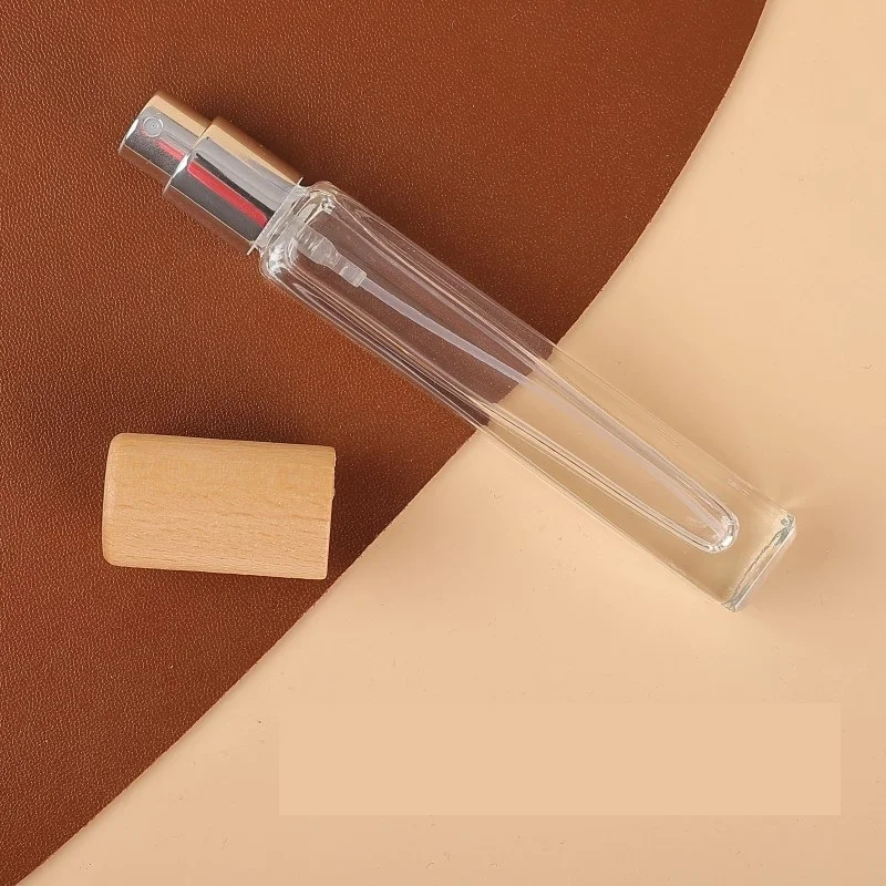 10 мл деревянная крышка распылитель стеклянный флакон для духов портативный