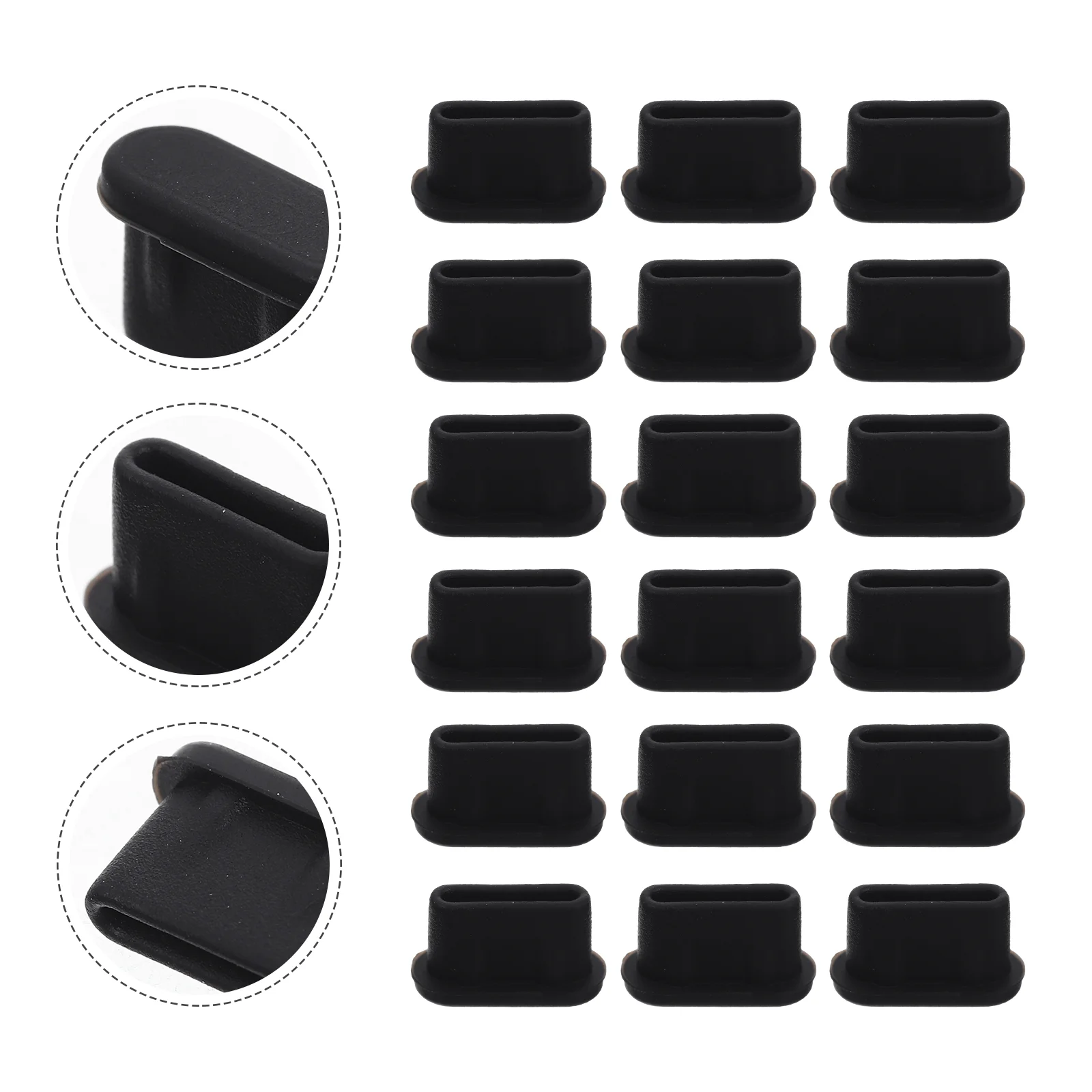 

30pcs Charging Port Plugs USB31 Type-C Silicone Anti Dust Cover Protector