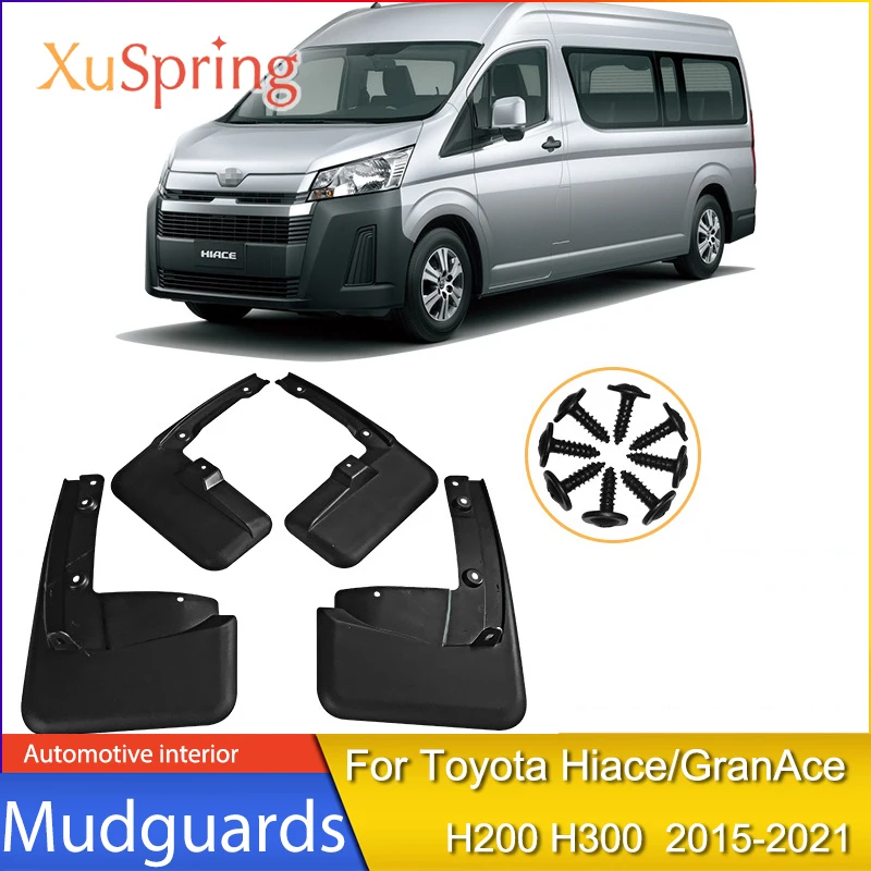 Car Mudflaps Splash Guards For Toyota Hiace/GranAce H200 H300 2015-2020 2021 Front Rear Mudguards Fenders Accessories Styling