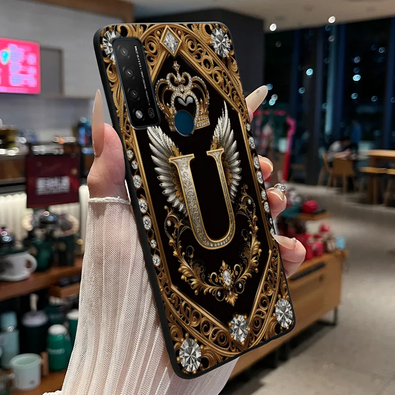 Фото Чехол для телефона TCL 20R 5G/TCL Bremen 5G/TCL 20AX 5G, мягкая силиконовая задняя крышка с узором в виде начальных букв, модный защитный чехол №5