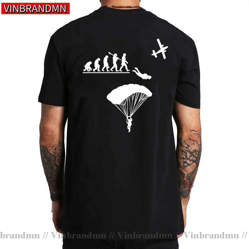 Параплана скайдайвинга эволюции футболка для мужчин эволюция модели парашютный