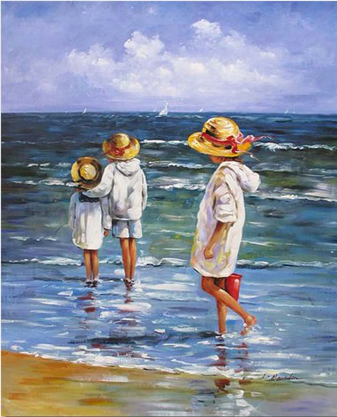 

Diamond Painting Boy And Girl By The Sea 5d Diy Mosaic Full Square Round Drill Diamant Of Rhinestone Daimond Embroidery Pictures