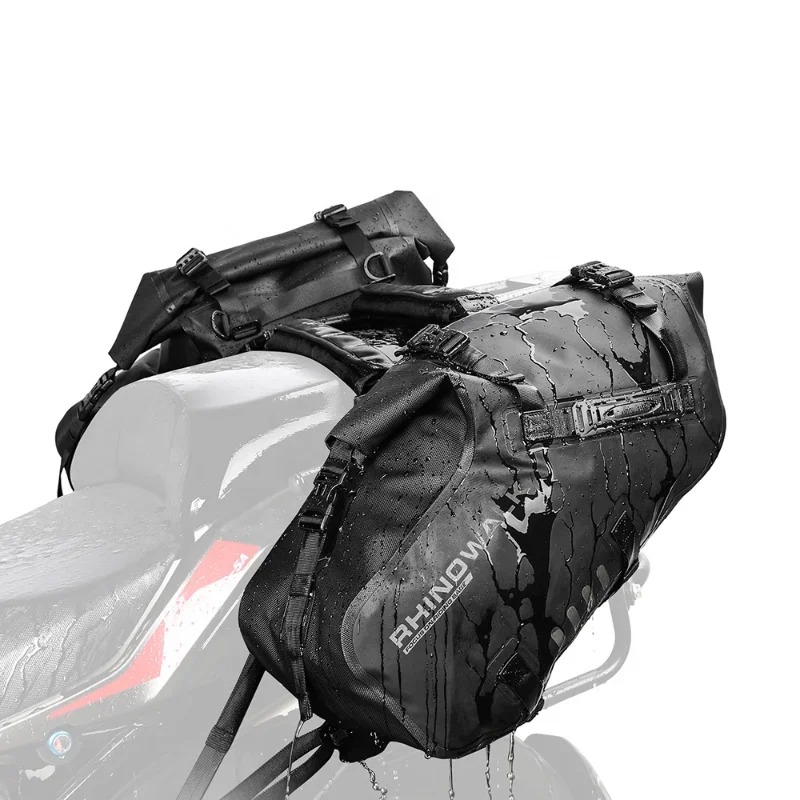 

Rhinowalk Motorcycle Pannier Pair Bag Sturdy Drift Bike Saddle Seat Bag for Motorbike Luggage Touring Adventure
