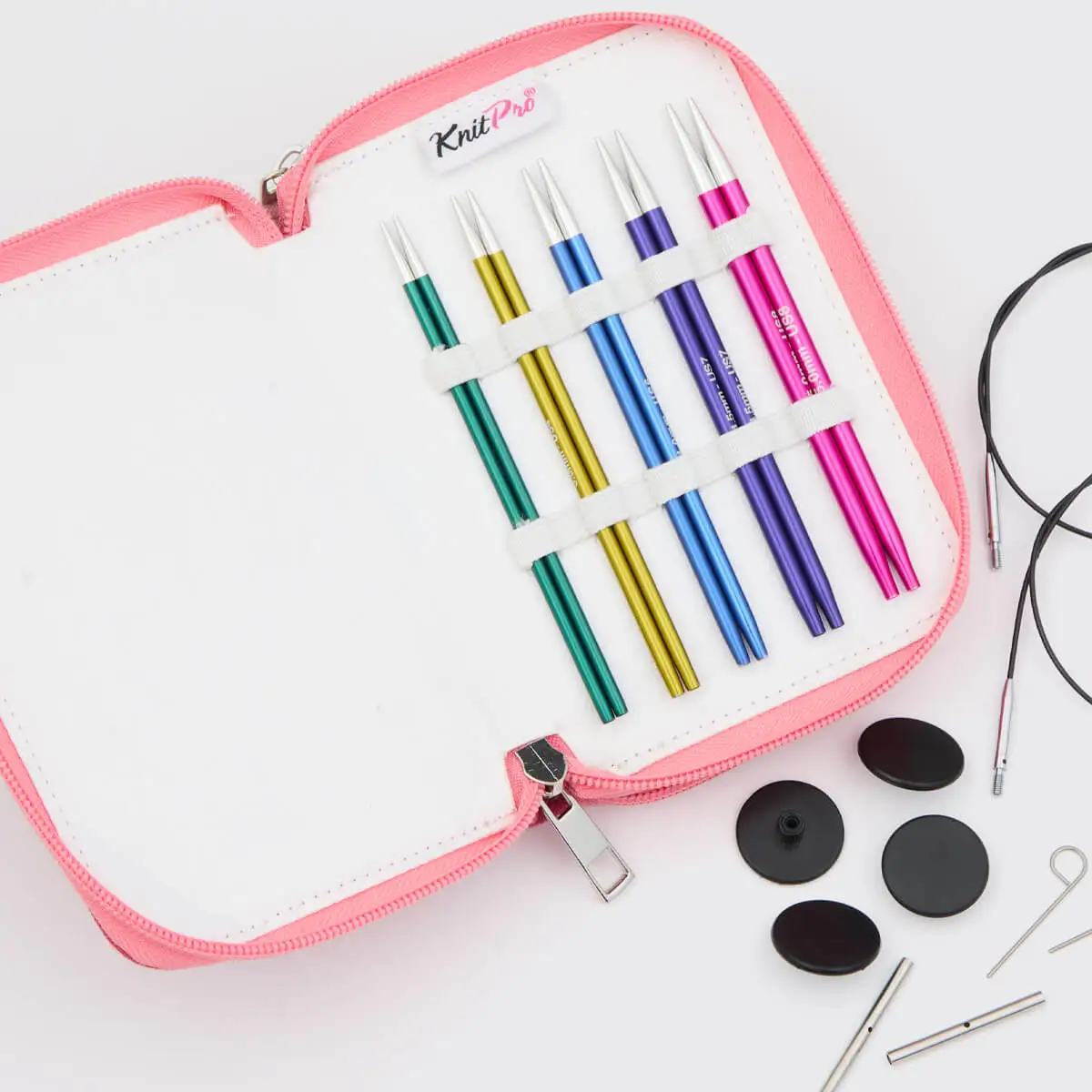 KnitPro 5-парный алюминиевый стартовый набор сменных игл Zing обычный и специальный