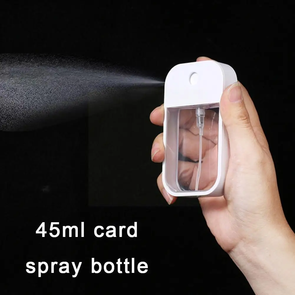 

1pc 45ml Card Spray Bottle Perfume Spray Bottle Portable Spray Push-type High-pressure Bottle Black / White J7I8