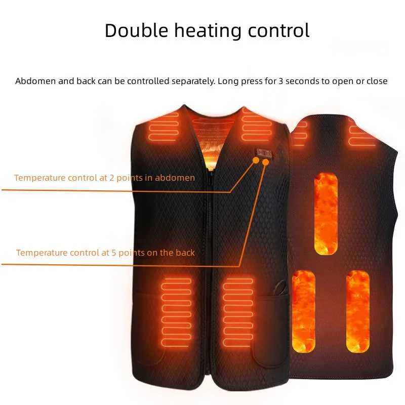 Men USB Infrared 16 Heating Areas Vest Jacket Unisex Winter Electric Heated Vest Waistcoat For Sports Hiking Oversized 4XL